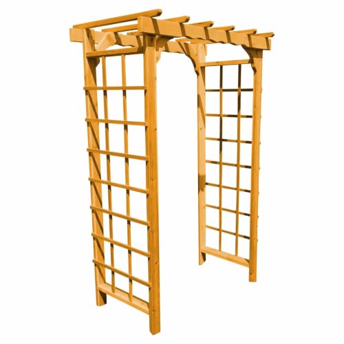 Keystone Amish Co. Dover Cedar Arbor, 4-Foot, Natural Stain