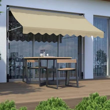 LWJQRSP Adjustable Retractable Patio Awning - Manual Crank Canopy Sun Shade for Decks, Doors & Windows, Outdoor Umbrella Cover, Gray (2x1.2m) - Perfect for and Garden Shade.