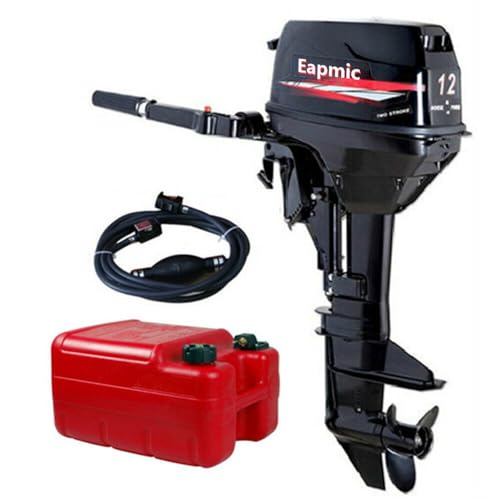 PLOCVB 2 Stroke 12 HP Outboard Motor 169CC Short Shaft Black