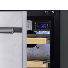 NewAir 24” Dual Zone Outdoor Wine & Beverage Fridge | Freestanding or Built-In Under counter Refrigerator for Outside Patio | Dual Drawer for 20 Wine Bottles & 80 Cans | Stainless Steel