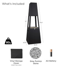 Real Flame Ferro 70" Chiminea Outdoor Propane Fire Pit with Hidden Propane Tank Storage, 50,000 BTU Gas Fireplace, Firepit with Storage Cover.