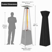 48,000 BTU Propane Patio Heater with Wheels and Cover(Brown)