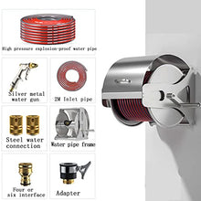 FKTHYO Stainless Steel Hose Reel, Outdoor Heavy Duty Garden Hoses Holder Storage Durable for Gardening Watering Flowersyard Lawn Farm Patio (40 Meters Water Pipe|c)