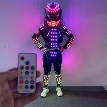 Earthradius LED Robot Suit Full Color Dance Costume Black Small
