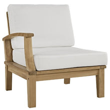 Modway EEI-1480-NAT-WHI-SET Marina Premium Grade A Teak Wood Outdoor Patio Furniture Set, 10 Piece, Natural White