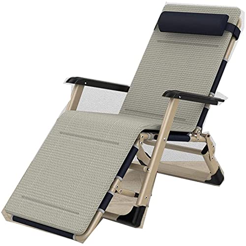JIOLLGBBM Lightweight and Portable Folding Sun Lounger, Garden Chair, Lounge Chair, Outdoor Beach Chair (F)