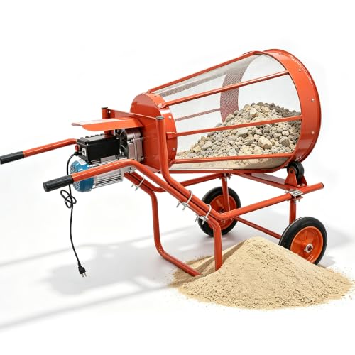 HayWHNKN Rotary Soil Sieve Machine 2500W Hand-Push Anti-Clog Soil Screener