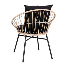 Flash Furniture Rattan 3-Piece Indoor/Outdoor Bistro Set, Tan/Black