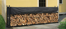ShelterLogic 12' Ultra-Duty Firewood Rack-in-a-Box Wood Storage with Premium Steel Frame and Adjustable Water-Resistant Cover