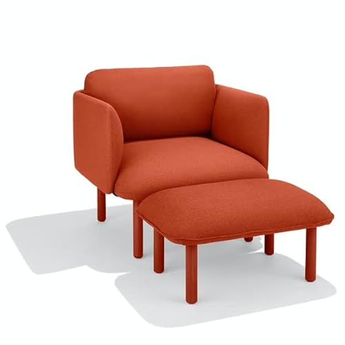 Poppin QT Lounge Ottoman Brick