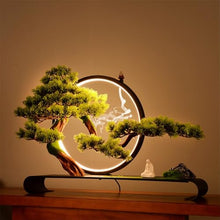 YXIANG56Q Fake Plants Artificial Bonsai Tree Plants Decoration Chinese Style Fake Plants Living Room Porch Soft Decoration Bonsai Tree