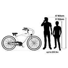 Vivelo Rider X Beach Cruiser for Men Complete Bike 3-Speed Clyde