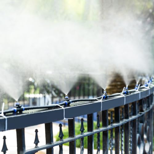 Drip Irrigation System Automatic Heat Dissipstion Sprinkler System for Street, Site Fence/Garden Watering Drip Irrigation Kit, Cooling Spray Equipment for Farm Factory