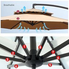 GYYDXXFC Patio Umbrella With Base, Outdoor Sunshade Umbrella, Easy Crank Lift 8 Sturdy Ribs Waterproof For Pool, Porch, Garden, Deck, Backyard(Red,3.0m/9.8ft)