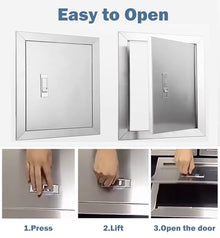 Blazea Outdoor Kitchen Access Door Stainless Steel, Plumbing Access Panel with Recessed Handle, Waterproof Anti-Rust Inspection Door Flush Mount(36x46in)