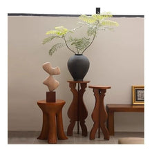 WOAITIANTIAN Vase Stand Creative Art Bonsai Display Three Legged Stand, Indoor Wooden Sofa Corner Table
