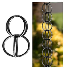 XHsghSEG rain Chain, Aluminum Alloy for Rain Gutter Downspout Garden Decor Multiple Sizes 1-4m(Style a,3 m (9.8ft))