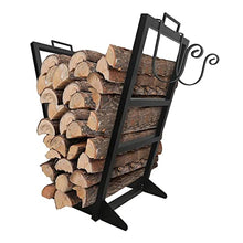 Tiuheyo Indoor and Outdoor Firewood Storage Rack Sturdy Iron Wood Stacking Rack with Firewood Support Frame, Wood Stacking Rack Storage Rack