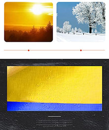 HYHMJ-Reinforced Tarp Sheet Cover 0.32mm Thick Outdoor Cover Canopy Tear Proof Plastic PE Poly Tarp Pergolas Gazebos Flower Stand Shelter Tent,Blue Yellow,7.7x7.8m