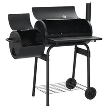 KGFHERENB Classic Charcoal BBQ Offset Smoker Grill with Wheels