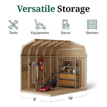 Little Cottage Co. 8x10 Value Gambrel Barn with 6 ft. Sidewalls with Floor, Outdoor Wood Storage Shed Do-It-Yourself Precut Kit