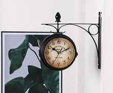 EHVYBDX Wall Clock, Double Sided Wall Clock,Retro Wall Clock Outdoor Garden Wall Clock Outdoor Indoor Garden Wall Clock for Garden/Patio/Yard