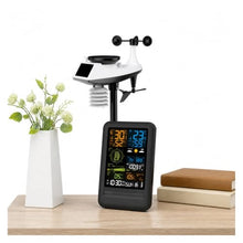 Outdoor Rain Gauge, WiFi Smart Weather Station Indoor Outdoor Thermometer