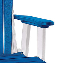 American Furniture Classics OS Home and Office Model 510BW Fan Back Swivel Glider in Blue and White