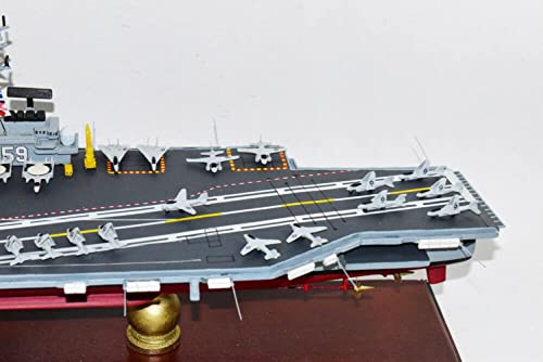 Squadron Nostalgia LLC USS Forrestal CV-59 Aircraft Carrier Mahogany Scale Model Multicolor