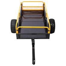 HOYOC 1000Lbs Heavy Duty Steel Garden Cart, Pull Behind Steel Yard Wagon Dump Trailer with Removable Mesh Sides, for ATV UTV Lawn Mower Tractor Yard Garden Farm Hauling,1000Lbs