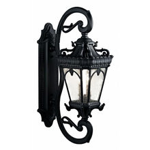 Kichler Tournai 4 Light Outdoor Wall Light Clear Seeded Glass Textured Black