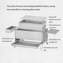 Portable Charcoal Grill, Stainless Steel Mini Foldaway Charcoal Grill for Travel, Camping, Garden Backyard, Tailgating, Backyard Barbecue, Picnics