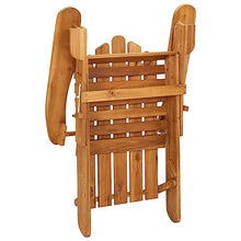 HKTMGDNG 5 Piece Solid Acacia Wood Adirondack Patio Lounge Set