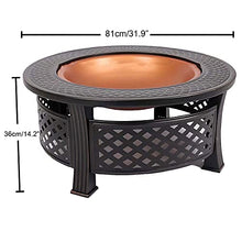 Fire Pits Fire Pit Table BBQ Grill Ice Pit with BBQ Grill Net Mesh Screen Cover for Camping Picnic Bonfire Patio Backyard Garden Beaches Park