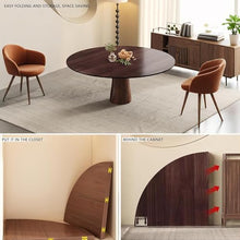 vhdurike Foldable Round Table Top, 4-Panel Wooden Tabletop Extender, Heavy Duty Portable Temporary Desktop Replacement for Indoor Outdoor Coffee & Patio Table,140cm/55in