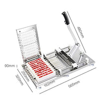 EliteBloom Commercial Barbecue Kebab Maker, Meat Skewer Machine 10 Strings Per Time, Stainless Steel Barbecue Skewers Tool for Home BBQ Parties (32 * 56.5 * 9Cm)