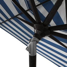 OROTLECT 11 Foot Bronze Patio Umbrella With Aluminum Ribs Crank Lift In Cabana Regatta Sunbrella