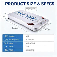 Desktop Needle Detector with High Sensitivity,Finds Ferrous Metals ≥1.2mm.10-Level Sensitivity, ABS Housing, Audible Visual Alarm, for Textile Workshop Inspection
