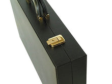 Zaza & Sacci Leather Backgammon Set 20" Black Case