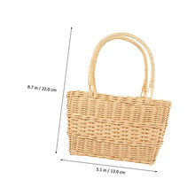 5pcs African Picnic Gift Liners Decor Storage Handles with Wall Handbag As Grocery Planter Straw Artificial Dried Baskets Organizer Vegetable Home Basket Shopping Market Flower (As Shownx5pcs
