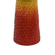Benzara 19 Inch Bird Bath, Multicolor Ceramic, Strawberry Pedestal Garden Bowl