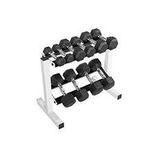 Cap Barbell 150-Pound Dumbbell Set with 24-Inch White Rack & Adjustable Bench Bundle