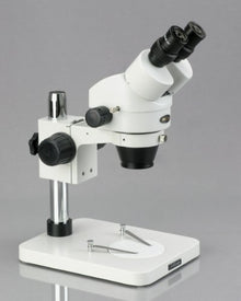 AmScope Professional Binocular Stereo Zoom Microscope WH10x 7X-45X 6W LED