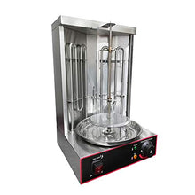 Vertical Grill Doner Grill 3KW Grill Machine Electric Gyro Machine Gyro Grill Doner Machine Chicken Grill BBQ Table Grill Temperature Adjustable 50-300°C 6 RPM Silver
