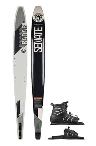 Radar Alloy Senate Waterski w/ Vector Boot White / Black