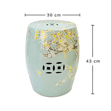 AthuAh Outdoor Stool, Ceramic Drum Stool，Dressing Stool, Embroidered Pier，Garden Decorative Stool, Suitable for Garden, Patio, Lawn,Home Indoor & Outdoor