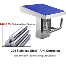 USZWBY Pool Diving Platform, Swimming Pool Diving Board with 304 Stainless Steel Base Anti Slip Countertop Surface Inclined at 9°, Diving Equipment for Competition