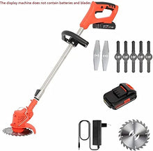 AMYYTL Cordless Grass Strimmer 24V Battery Cordless Weed Electric Lawn Mower Push-Type Electric Gardening Tool Lawn Mower