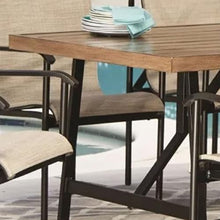 Four Seasons Courtyard 2-Tone Rectangular Slat Top Dining Table, 40" x 70"