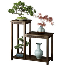LoKori New Chinese Plant Stand Indoor Outdoor, Bamboo Corner Plant Shelf Bonsai Storage Rack,Flower Potted Display Holder for Home Decor,Balcony,Patio,A